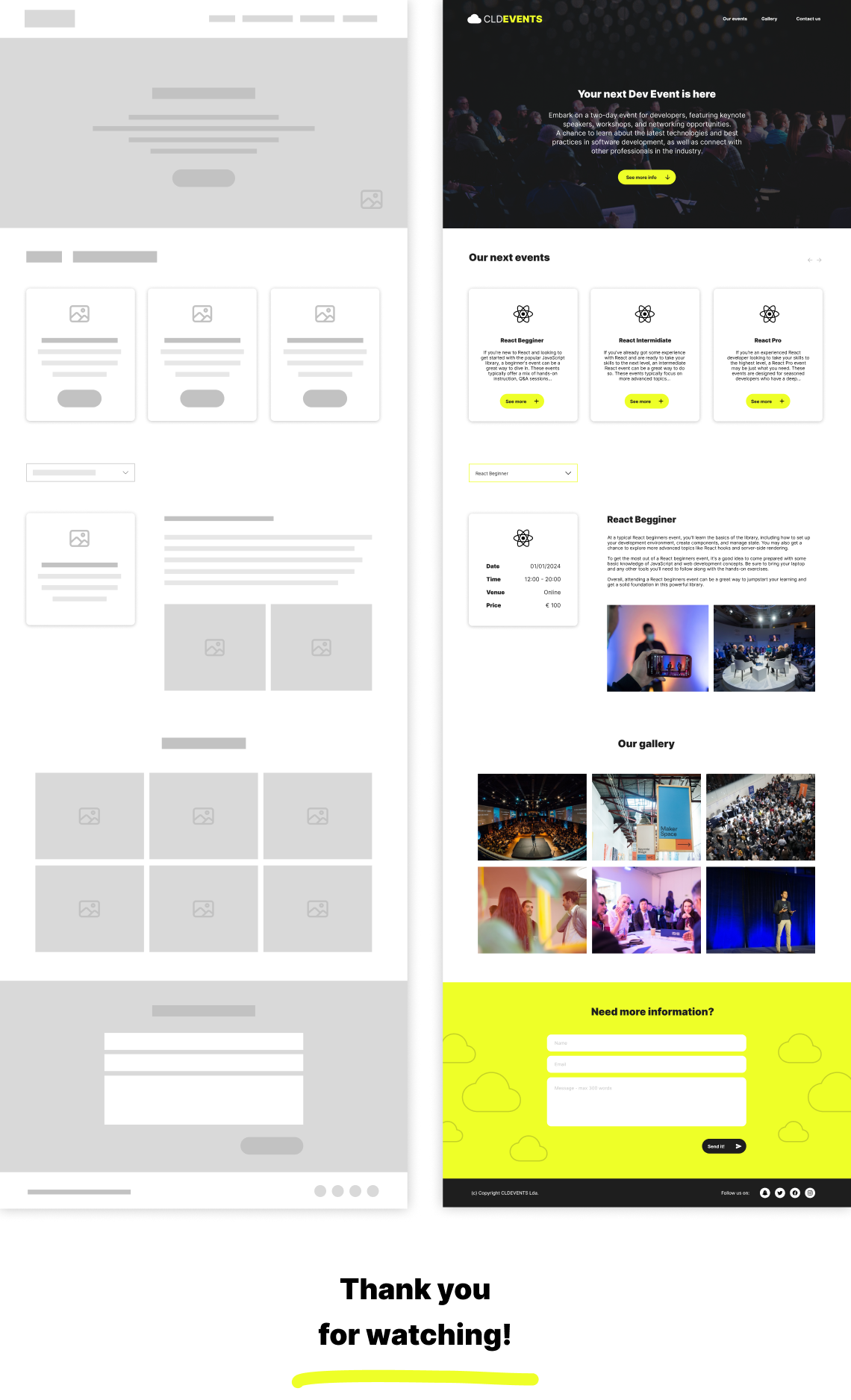 events website wireframe image